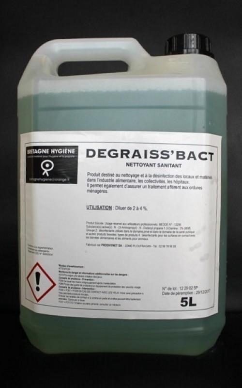 BRETAGNE HYGIENE 53 - DEGRAISS'BACT - Produits d'hygiène, produits de nettoyage, produits d'entretien